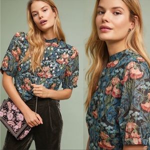 Anthropologie Meadow Rue High neck Blouse